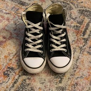 Black kids high top converse